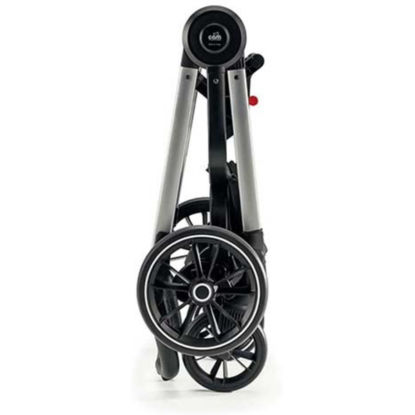 Универсальная коляска CAM Milano (2 в 1, бордовые полосы/серебряный блеск)