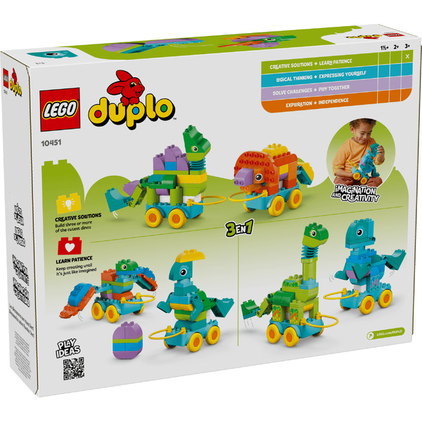 Конструктор Lego Duplo Динозавры на колесах 3в1 10451
