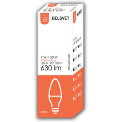 Светодиодная лампа Belsvet LED-M C37 7W 3000 К E27
