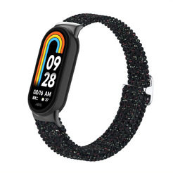 Ремешок Bingo Braided для Xiaomi Mi Band 8 Черный в крапинку