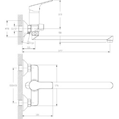 Смеситель Rossinka Silvermix RS29-33