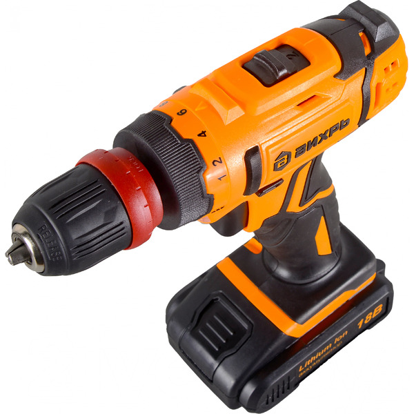 Дрель-шуруповерт Вихрь ДА-18Л-2КC (72/14/34) с 2-мя АКБ, кейс