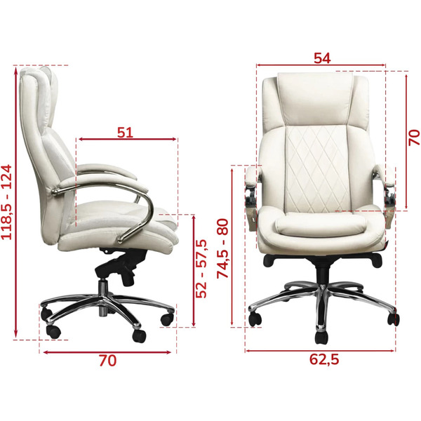 Кресло офисное Situp MARSEL CHROME (экокожа Beige )