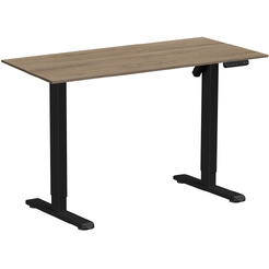 Стол подъемный WellDesk WDE Basic 130x67.5х1.8 (черный/дуб денвер трюфель)