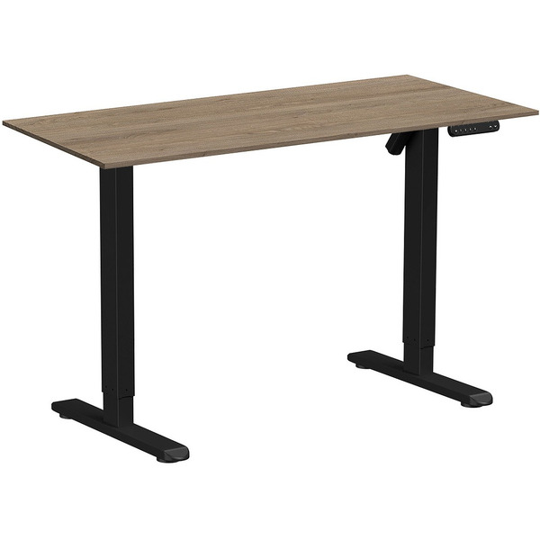 Стол подъемный WellDesk WDE Basic 130x67.5х1.8 (черный/дуб денвер трюфель)