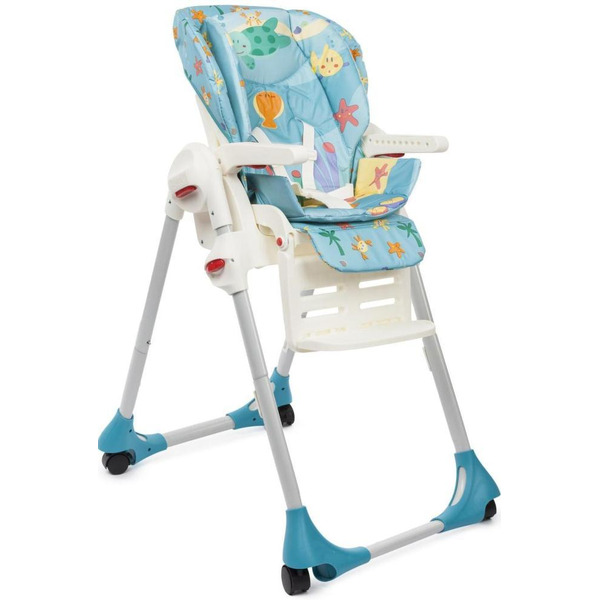 Стульчик для кормления Chicco new POLLY 2 В 1 SEA DREAMS 4 колесика