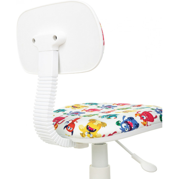 Кресло Бюрократ CH-W201NX (белый монстры/пластик белый)