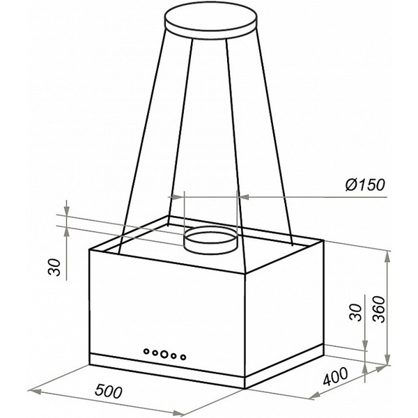 Кухонная вытяжка MAUNFELD BOX ROPE (ISLA) 50