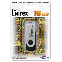 USB Flash MIREX Swiwel Black 16GB (13600-FMURUS16)