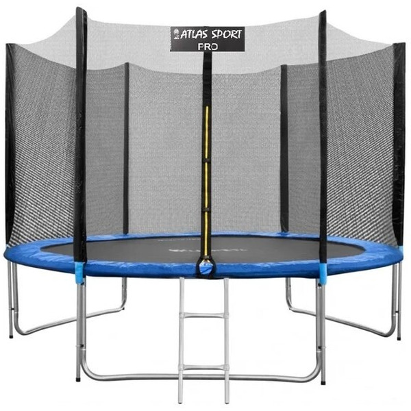 Батут пружинный ATLAS SPORT 10ft-3 pro NEW blue (с защитной сеткой и лестницей)