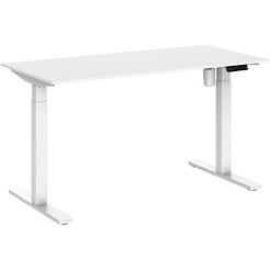 Стол для работы стоя WellDesk Evolution с электроприводом 18мм (пепел 621, белый)