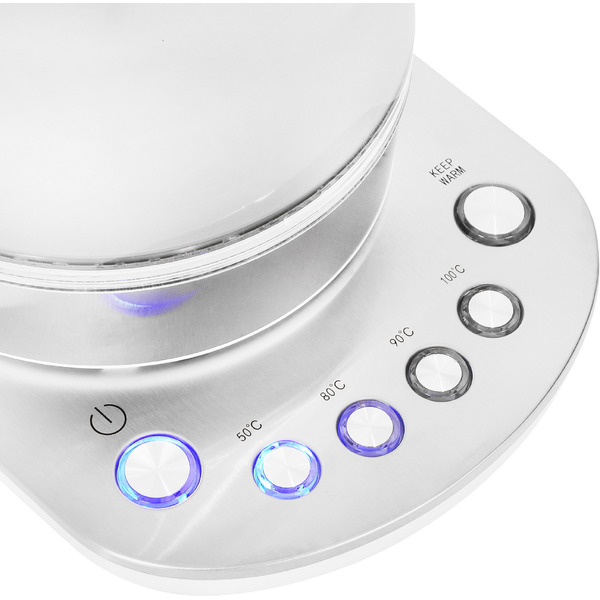 Электрочайник Hyundai HYK-G4033 (белый/серебристый)