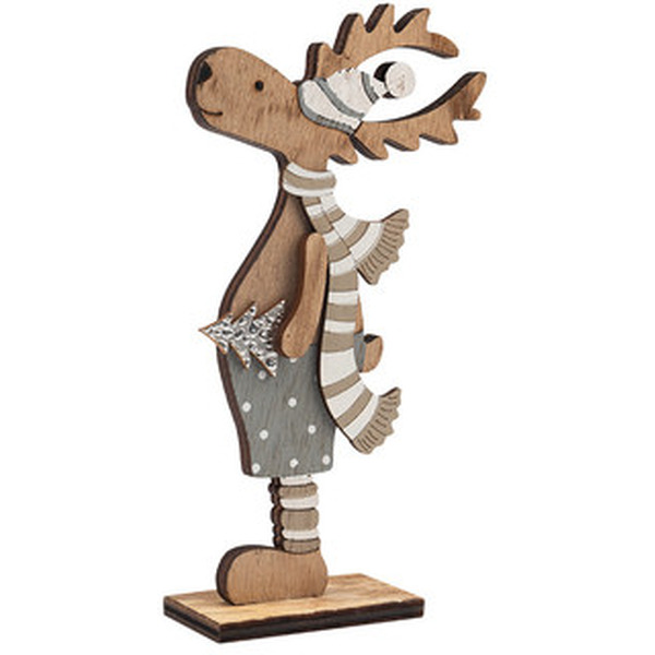 Деревянная фигурка с подсветкой NEON-NIGHT Рождественский Олень Синий 504-005