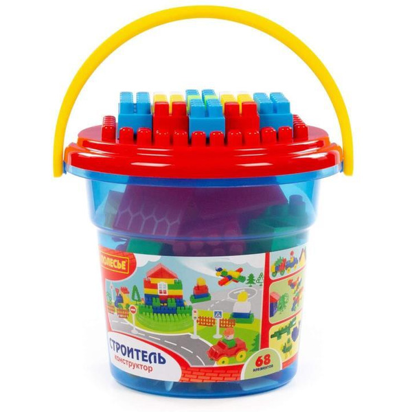 Конструктор Полесье "Строитель" "Макси" 24392 (68 элементов)