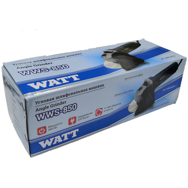 Угловая шлифмашина WATT WWS-850 NEW (4.850.125.10)