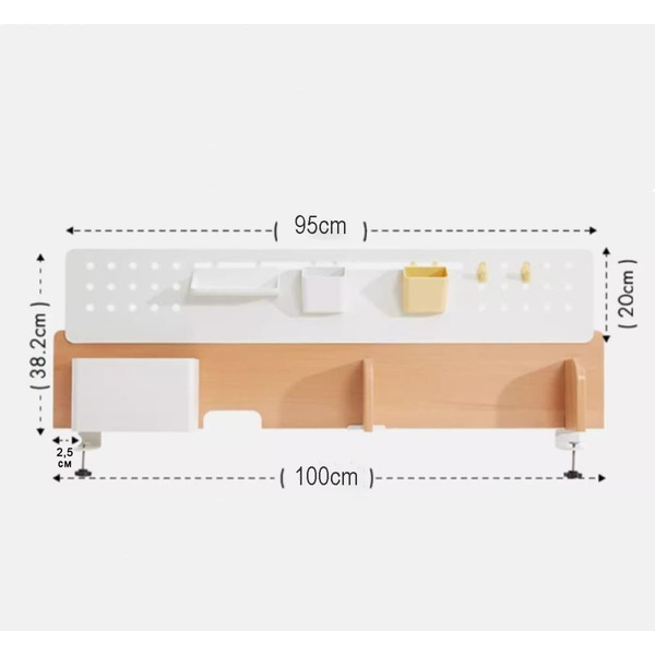 Полка с подставкой для книг Ergosmart Wooden Space S