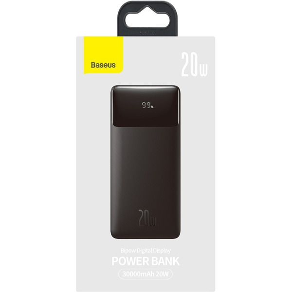 Внешний аккумулятор Baseus Bipow Digital Display Fast Charge 30000mAh (PPBD050401) черный