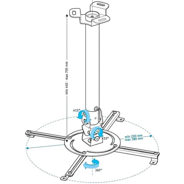 Кронштейн для проектора HOLDER PR-104-W