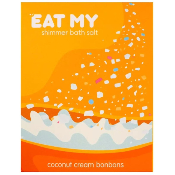 Соль-шиммер для ванны EAT MY "Кокосово-сливочные карамельки", 400 г