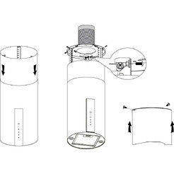 Кухонная вытяжка Korting KHA 35808 DW Cylinder
