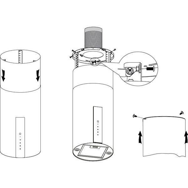 Кухонная вытяжка Korting KHA 35808 DW Cylinder