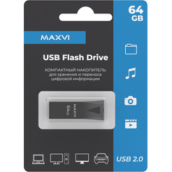 USB Flash Maxvi MK2 64GB (темно-серый)
