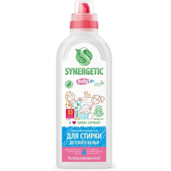 Гель для стирки Synergetic биоразлагаемый для детского белья Baby 1 л