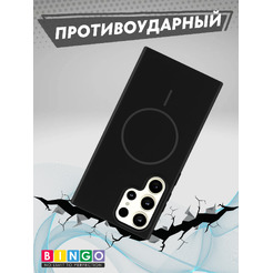Чехол-накладка Bingo Silicone Magnetic для Samsung S24 Ultra (черный)