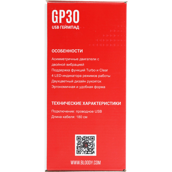 Геймпад A4Tech Bloody GP30 (черный/голубой)
