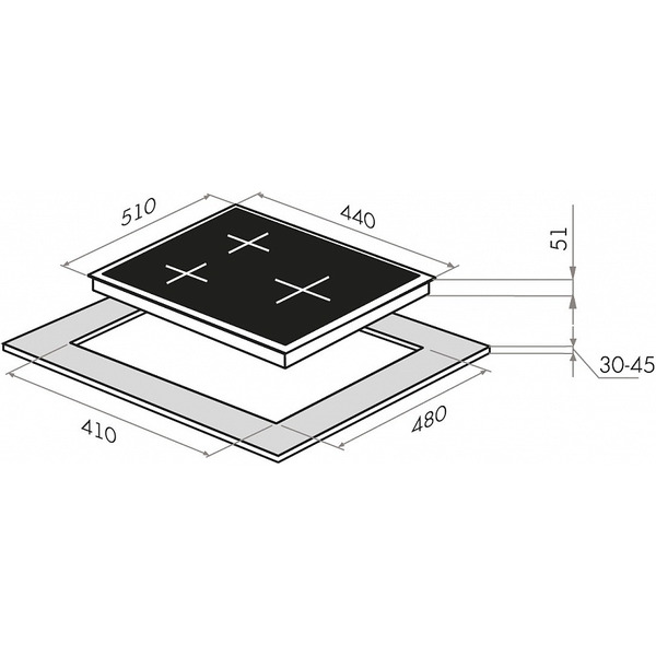 Варочная панель HOMSair HGS433TGCS