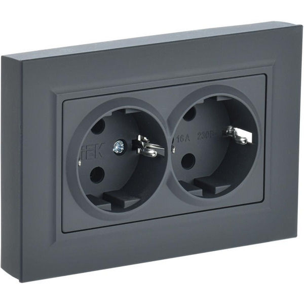 Розетка IEK Brite РСш12-3-БрГ