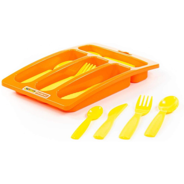 Детская посуда Полесье "Лоток с приборами "Алиса" на 4 персоны