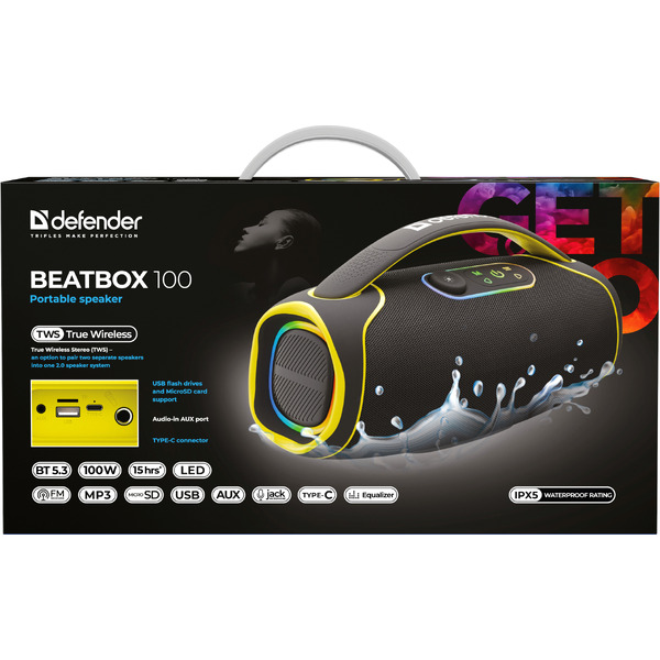 Беспроводная колонка Defender Beatbox 100