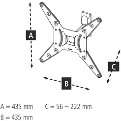 Кронштейн для телевизора Hama 00220823 (черный)