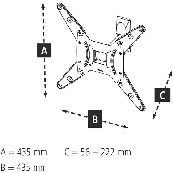 Кронштейн для телевизора Hama 00220823 (черный)