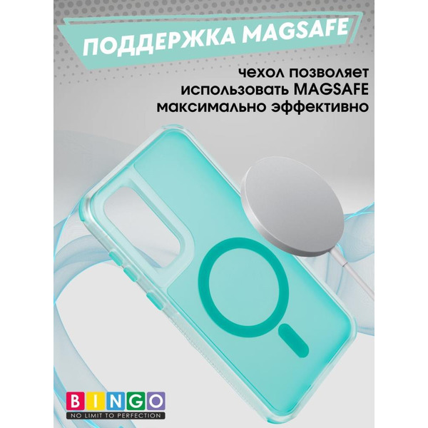 Бампер BINGO Model Magnetic для SAMSUNG S24 FE бирюзовый