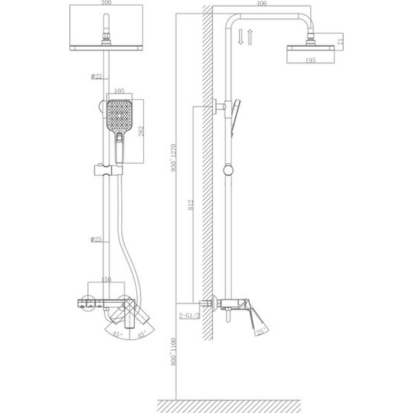 Душевая система A-Five A5-1337