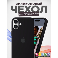 Бампер BINGO Silicone Case для APPLE iPhone 16 Plus черный
