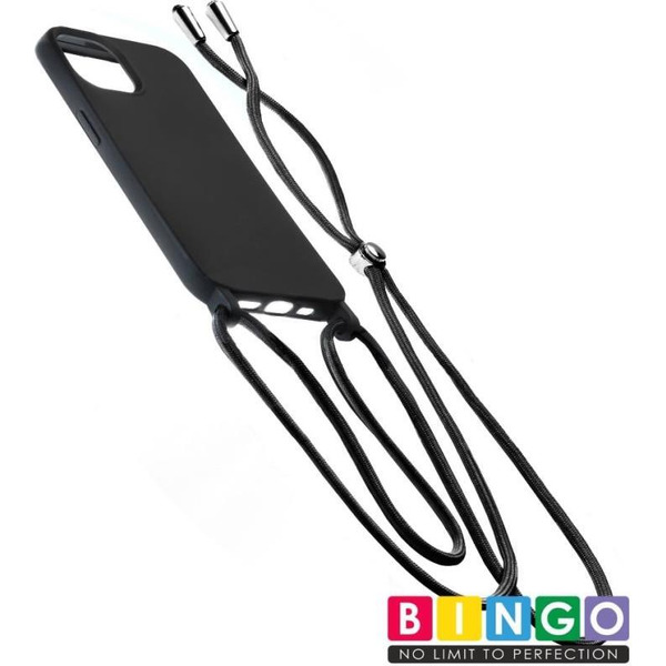 Бампер Bingo Lanyard для Samsung Galaxy A12 (черный)
