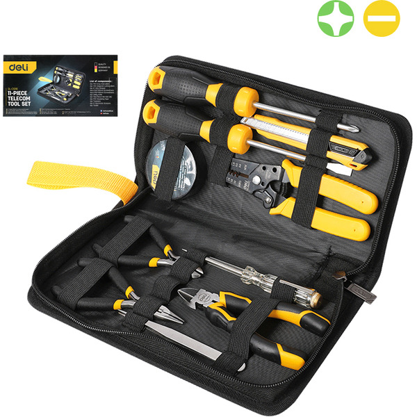 Набор ручного инструмента Deli EDL-C1011E