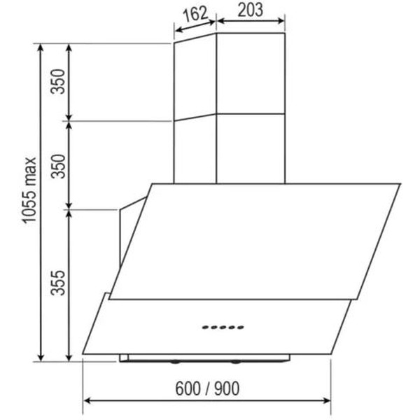 Вытяжка кухонная DACH NUBIA 60 black PB