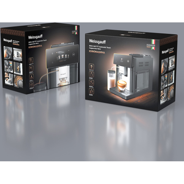 Кофемашина WEISSGAUFF WCM-340 TFT Automatic Touch Cappuccino Nero