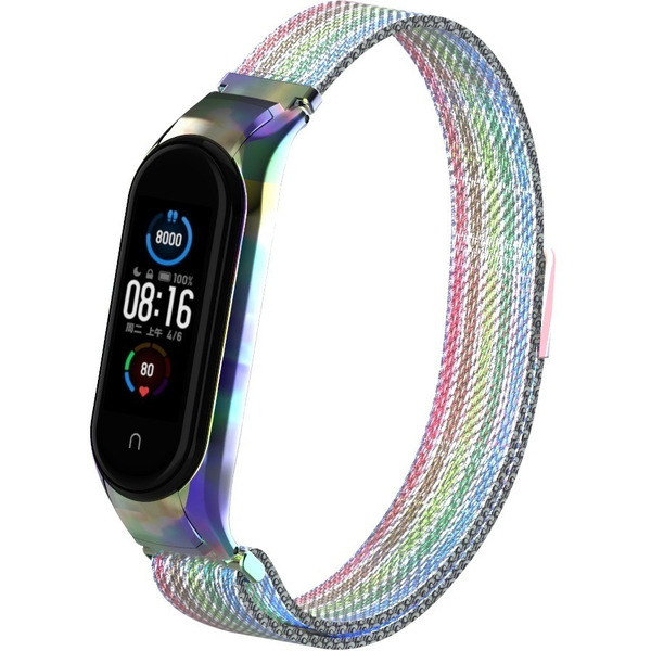 Ремешок Bingo Magnetic для Xiaomi Mi Band 5 Радуга