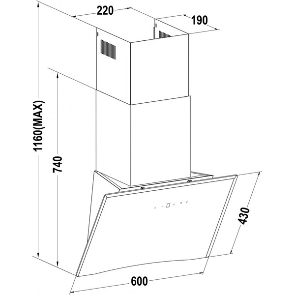 Вытяжка GERMES Bristol (60 см, белый)