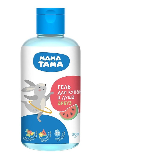 Гель для купания и душа МАМА ТАМА детский Арбуз 300мл