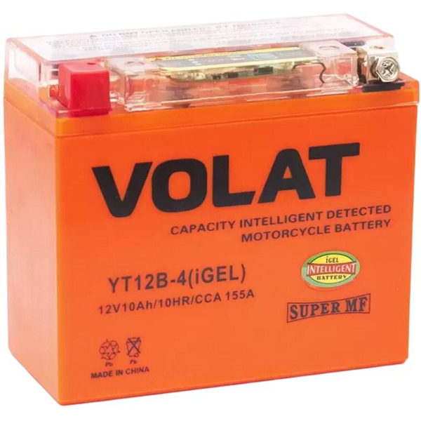 Мотоаккумулятор 10Ah (iGEL) L+ VOLAT YT12B-4