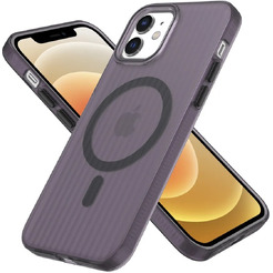 Задняя накладка CASE Translucent Strip Apple iPhone 12 / 12 Pro (черный)