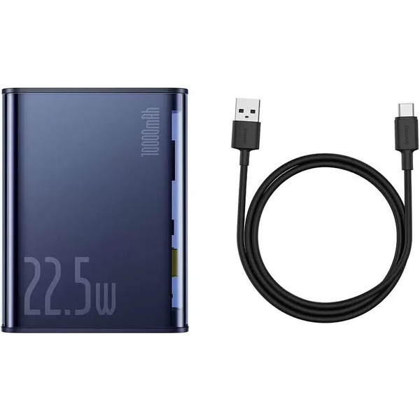 Внешний аккумулятор Baseus Explorer Series Digital Display Fast Charge 22.5W 10000mAh (синий)