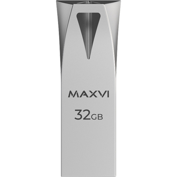 USB флеш-накопитель Maxvi MK2 32GB 2.0 metallic silver
