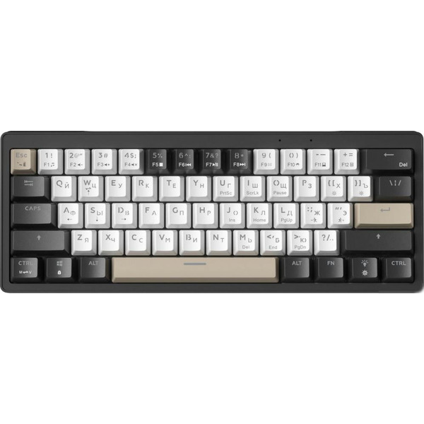 Клавиатура JEGG ZA61 White Black Brown (TNT Yellow)